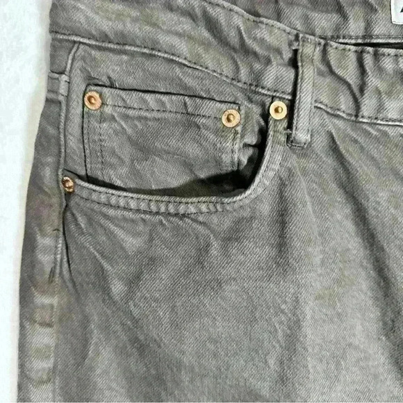 Zara Chocolate Brown Denim Jeans 90s Slim With Split Hem Size 10 - Picture 3 of 12